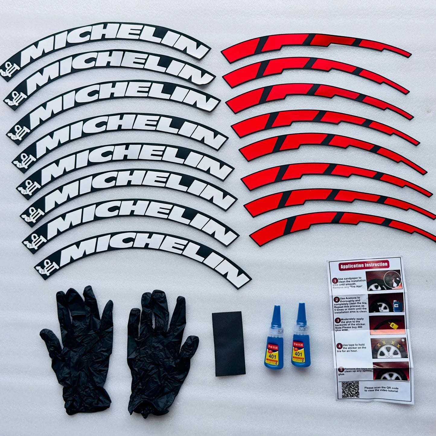 Car Tyre Stickers (Set of 8 for 4 Tyres)