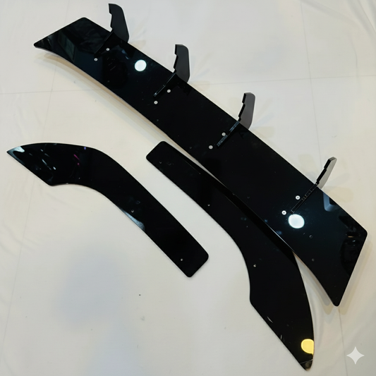 Virtus And Slavia 4-Fin Rear Bumper Diffuser | Aftermarket ABS