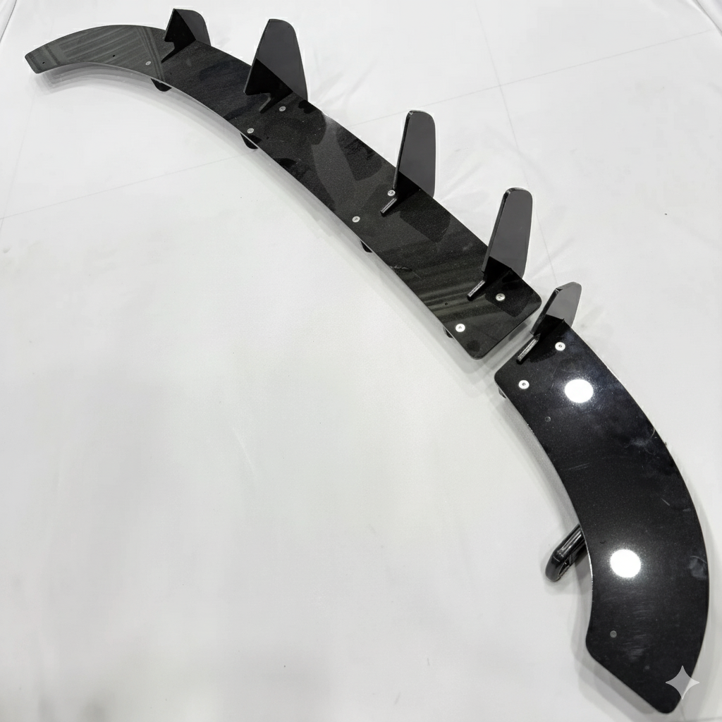 universal 5 Fin Rear Diffuser | Aftermarket Gloss Black