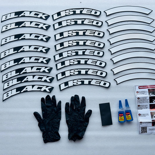 Car Tyre Stickers (Set of 8 for 4 Tyres)