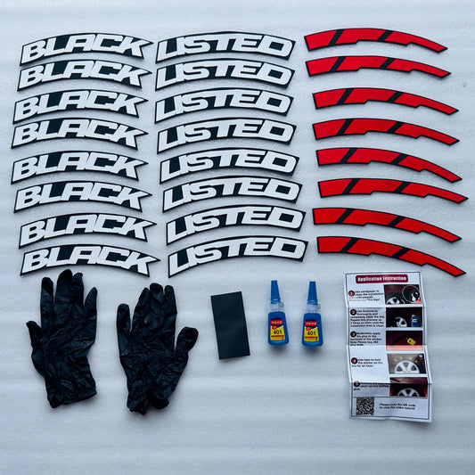 Car Tyre Stickers (Set of 8 for 4 Tyres)