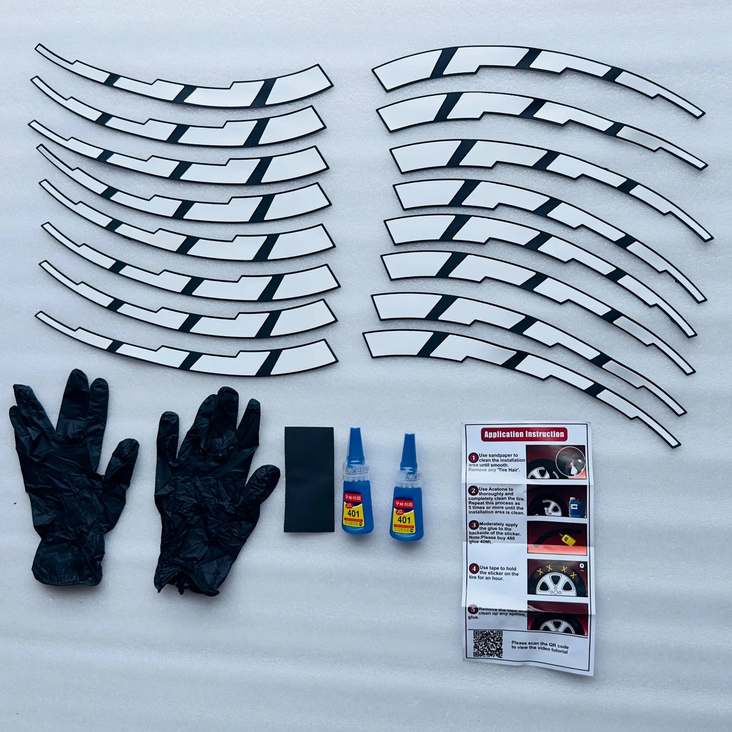 Car Tyre Stickers (Set of 8 for 4 Tyres)